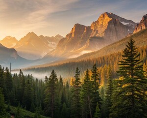 sunrise over the mountains