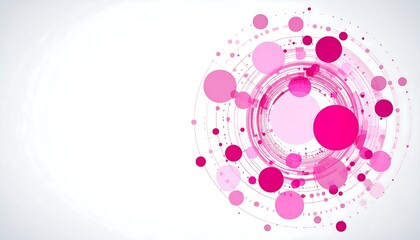 Abstract pink circles design