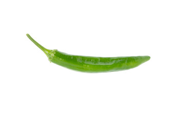 Green banana pepper front view, PNG, isolated on transparent Background