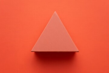 Monochromatic Triangle A Simple Geometric Composition in Shades of Coral and Orange