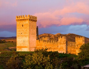Ancient castle at sunset