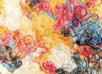 
Scribble of color ink on paper

