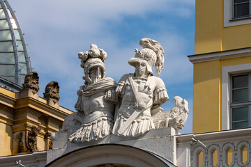 Obraz premium Historisches Dresden, Altstadtszene