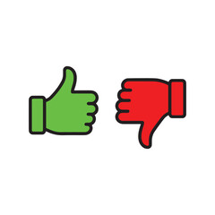 thumb up and down icon