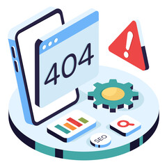 A creative design vector of error 404