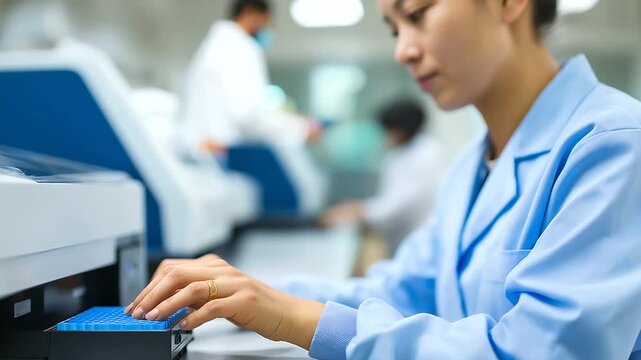 Laboratory automation specialists program and maintain robotic systems for sample processing ensuring high throughput testing capabilities and reducing human error in diagnostic