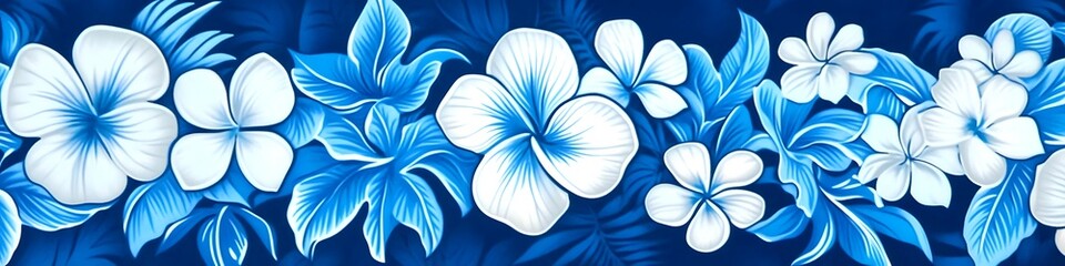 Vertical banner design with elegant blue and red flowers on a light background, decorative floral composition perfect for invitations, posters, and digital design projects