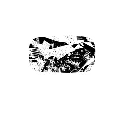 Vector Abstract fractured shape with dynamic lines.