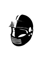 Fototapeta premium Vector Stylized astronaut helmet with detailed shading.