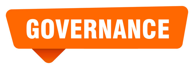 governance sticker. governance orange sign isolated on transpatent background