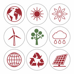 Set of ecofriendly icons