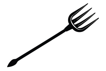 pitchfork silhouette vector art design