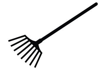 rake silhouette vector art design