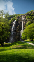 Cascate dell&rsquo;Acquafraggia waterfalls in Valchiavenna, Lombardy region, Italy