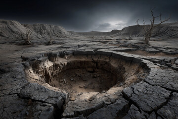 crater of the volcano