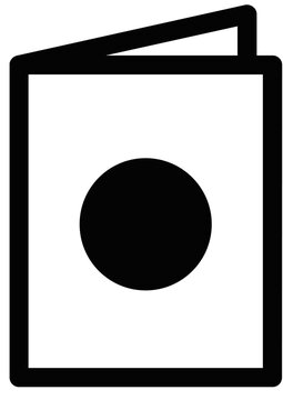 Simple Line Art Brochure with Circle Detail Presentation Icon