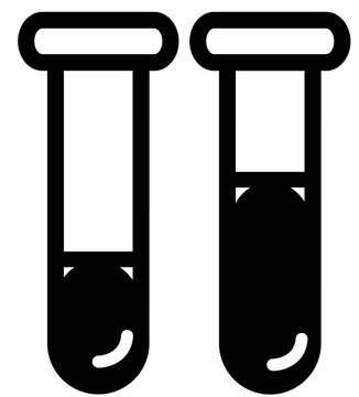 Simple Outline Medical Test Tube Laboratory Chemistry Science Icon