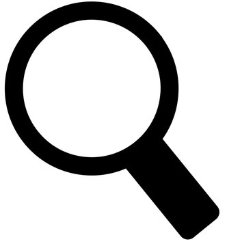 Simple Bold Line Magnifying Glass Search Tool Icon Illustration