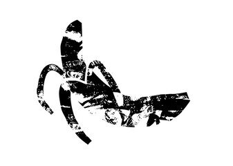 Vector Abstract floral features swirling textured botanical elements.