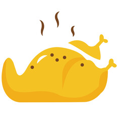 chicken in a yellow bowl