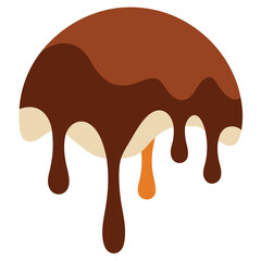 Dripping Chocolate Sauce on White Background melted sweet