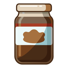 Jar of Chocolate Spread with Label and Shadow container bottle