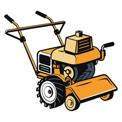 creative details  Power tiller Vector Illustration
