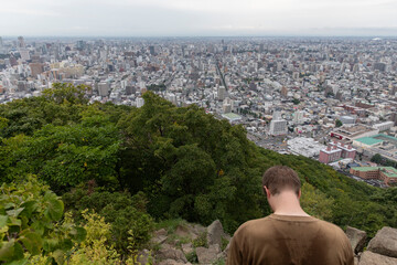 overlook of Sapporo city Hokkaido Japan