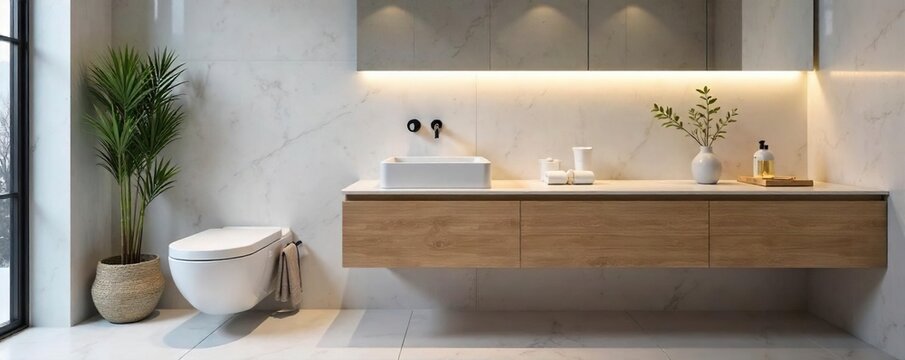 Sleek, modern horizontal sink installed in a contemporary bathroom Clean lines and minimalist design Perfect for small spaces and stylish homes , horizontal, sleek