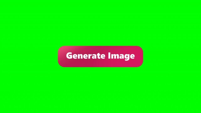 Generate Image Button. Simple, clean animation perfect for websites or apps UI,UX,GUI. animation on green background 4k video