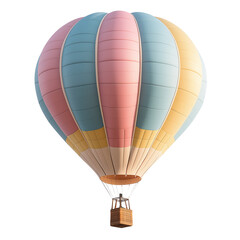 Hot Air Balloon Isolated on Transparent Background. Colorful Hot Air Balloon Clipart
