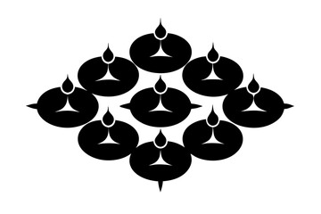 Cluster of Oil Lamps Icon – Symbol of Light, Spirituality, and Diwali Celebration