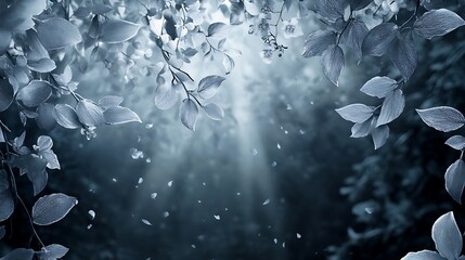 Magical dreamy forest shining with white high resolution picture
