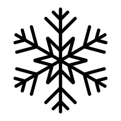 シンプルな雪の結晶のイラスト素材 ブラック ベクター