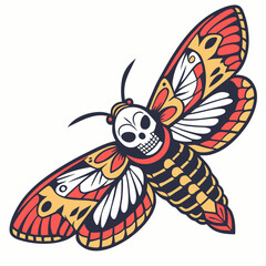 Deathshead hawkmoth with skull pattern