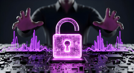 Digital unlock secure data cyber protection technology