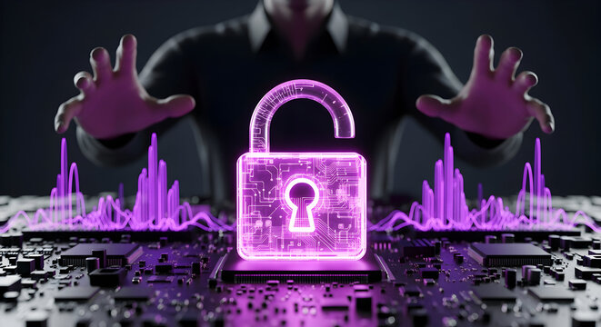 Digital unlock secure data cyber protection technology