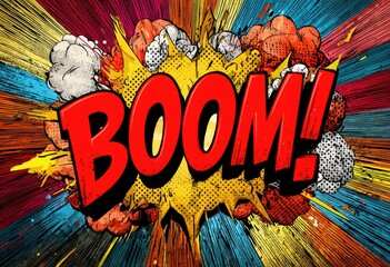 Comic book-style explosion with word "BOOM!