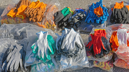 Big Bunch of Various New Work Gloves in Bags Personal Protective Gear