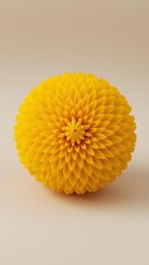 Yellow melon carving shaped like a chrysanthemum flower