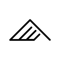 Minimalist mountain logo with clean line art design, symbolizing strength, nature, and adventure in a modern and simple style.
