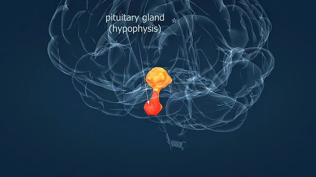 Location of pituitary gland