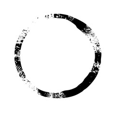 Vector Grunge circle frame with distressed texture.