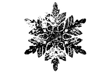 Naklejka premium Vector Intricate snowflake with textured stylized .