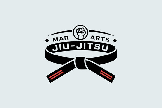 Jiu-Jitsu Vector Logo Martial Arts Belt Design