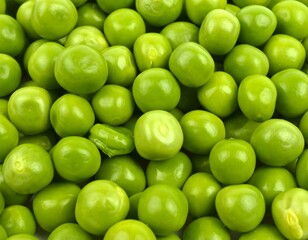 Close-up of many fresh green peas