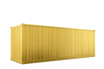 A large yellow container with a white background