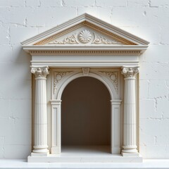 Obraz premium Classical Architectural Element with Decorative Columns and Pediment
