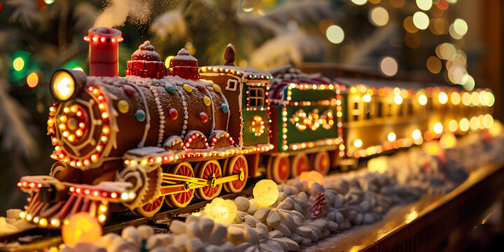 Gingerbread Christmas Train