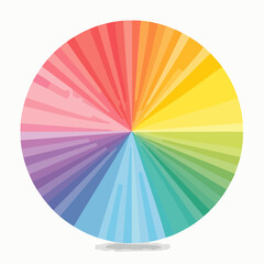 Fototapeta premium Vivid Color Wheel With Gradient Hues On White Background